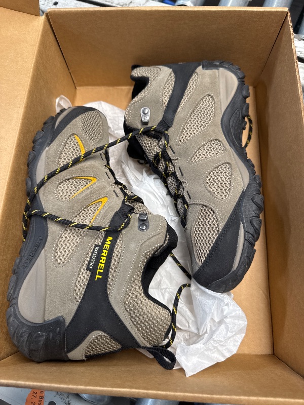 Photo 1 of (10.5) (USED/FAIR) Merrell Men Yokota 2 Mid Waterproof Hiking Boot, Boulder, 10.5 US