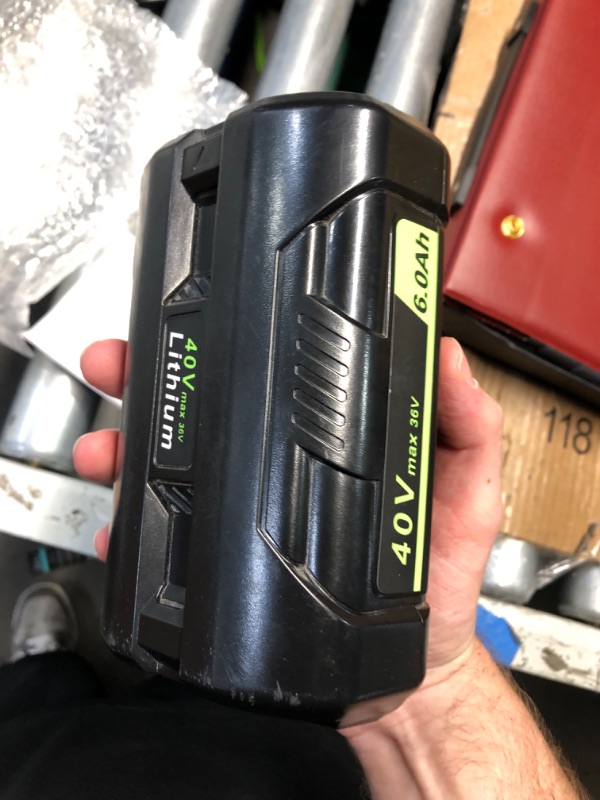 Photo 1 of (SIGNS OF USE) (UNTESTED) VANON 6.0Ah OP4060 Replacement for Ryobi 40v Battery Lithium lon Compatible with All 40v Ryobi Battery OP4015 OP4020 0P4026 OP4040 0P4050 1Pack