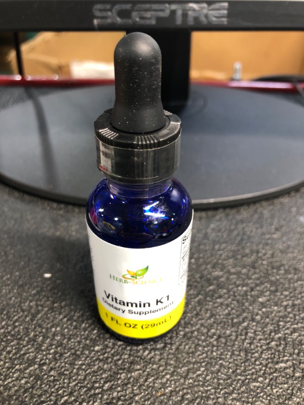 Photo 1 of -Science Vitamin K1 Drops - Pure Cold-Processed VIT K1 & Safflower Oil Supplement - Supports Blood, Bone, Skin Health - Drops for Oral & External Use - No Alcohol, Vegan, 1 Fl oz, 36 Servings