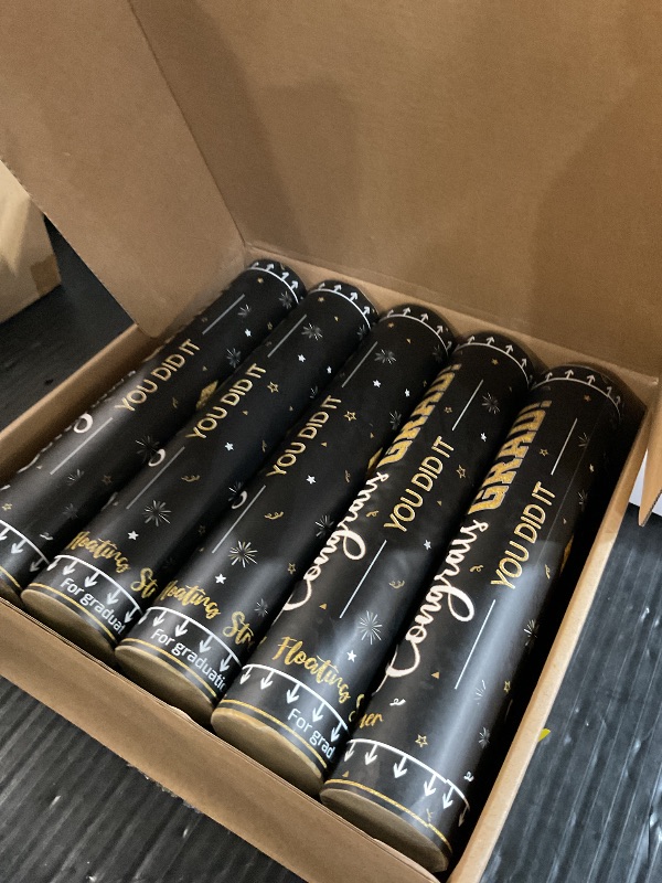 Photo 1 of Honoson 10 Pack Graduation Confetti Streamer 2025 Upgrade Congrats Grad Hand Throw Streamer Confetti Popper Grad Party Favors for Graduation Party Decorations Class of 2025 Party Supplies