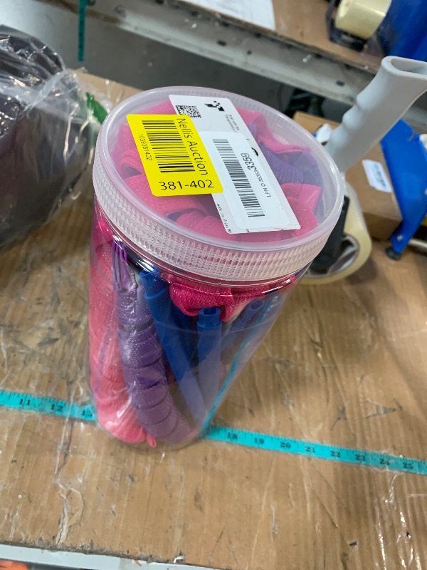 Photo 1 of 50 Pcs Heatless Spiral Hair Curlers 22inch Magic No Heat Hair Curls For Long Hair 6Pcs Styling Hooks DIY Hair Rollers Set?purple-rosered?