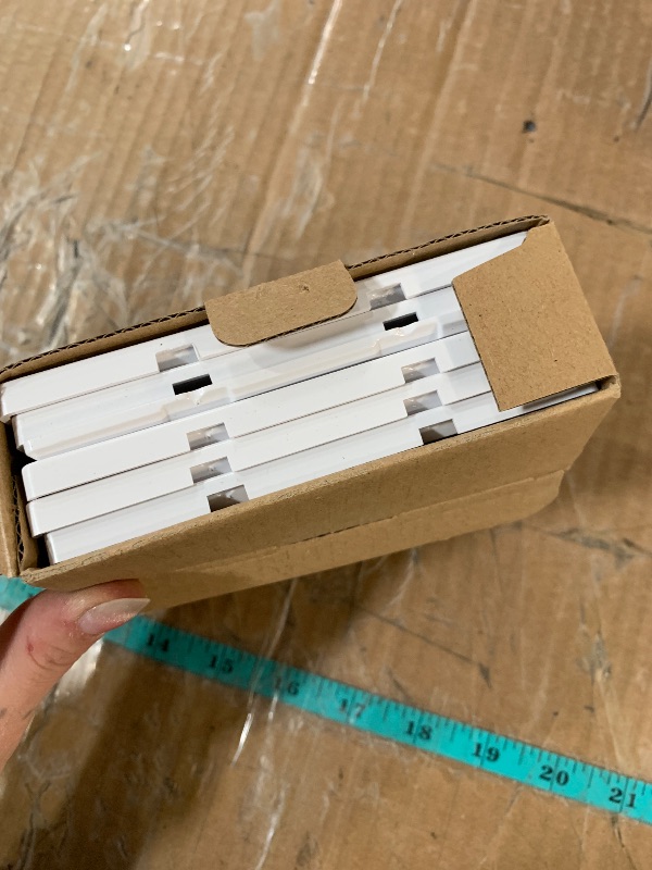 Photo 1 of (5 Pack) BESTTEN USWP6 Matte Snow White Series Decor Screwless Wall Plate, 2-Gang Decorator Outlet Cover Switch Plate Wallplate, H4.69” x W4.73”