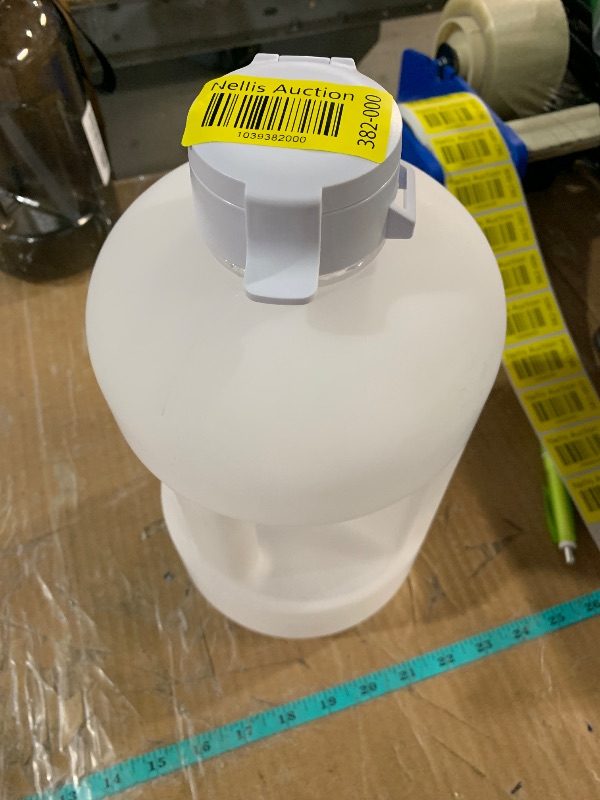 Photo 1 of Aquafit 1 Gallon Water Bottle with Time Marker - Straw & Chug Lid - BPA Free Large Water Bottle with Straw - Gym Jug with Handle - 128 Ounces, Frosty MISSING STRAP