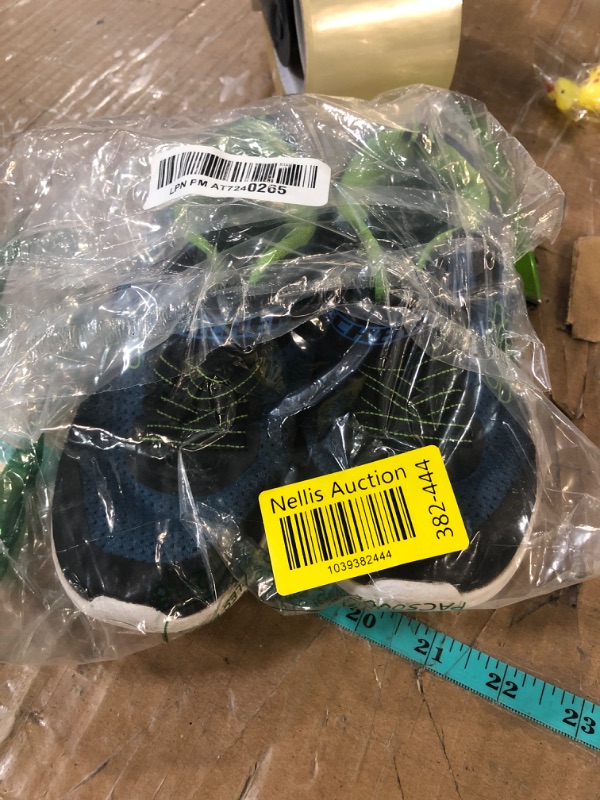 Photo 1 of ***(HEAVILY USED/ MINOR DAMAGE)***Skechers Kids Boy's Microspec-Zorva Sneaker, Black/Blue/Lime, 12 Little Kid