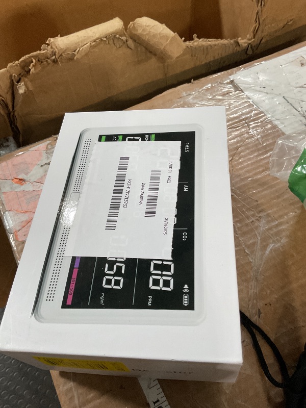 Photo 1 of (Parts) 16 in 1 Air Quality Monitor Indoor 7" Display 9 AQI+7 AQI Alerts Air Quality Meter for CO2, TVOC, PM2.5 PM1.0 PM10, HCHO, Temperature Humidity AQI & Time, Air Detector Air Quality Tester for Home