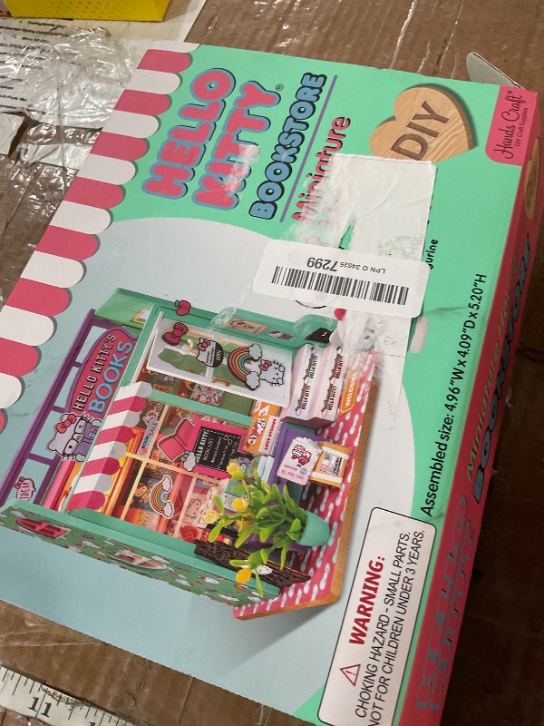 Photo 1 of (missing pieces) Hands Craft Hello Kitty DIY Miniature Bookstore - Miniature Scene - Adorable Mini Dollhouse - Creative Craft Kit for Adults & Kids