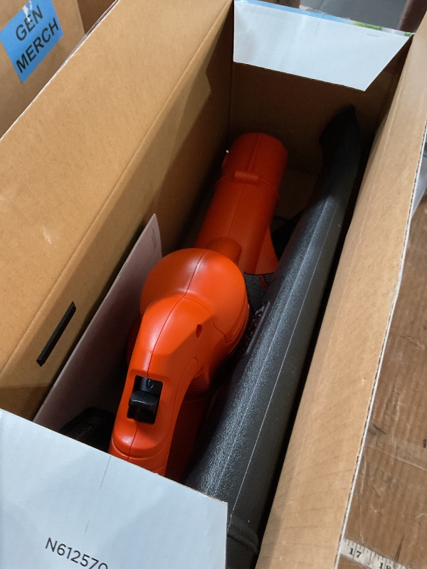 Photo 1 of *BATTERY DOES NOT WORK* BLACK+DECKER 20V MAX Cordless Leaf Blower, Lawn Sweeper, 130 mph Air Speed, Lightweight Design, Battery and Charger Included (LSW221)