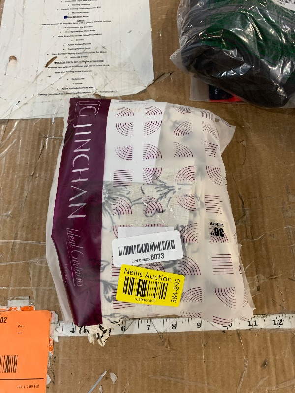 Photo 1 of (Used) jinchan Linen Floral Tier Curtains 36 Inch Farmhouse Botanic Cafe Curtains Light Filtering Drapes for Small Windows 