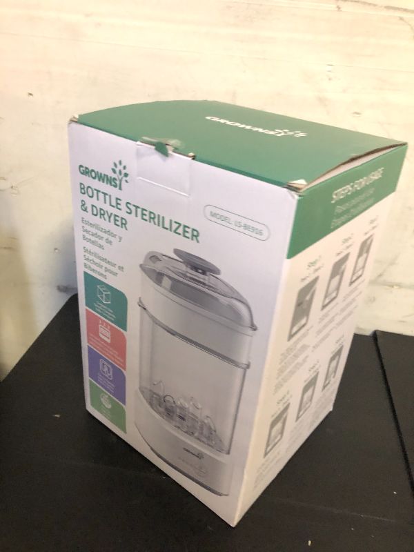Photo 1 of GROWNSY Bottle Sterilizer and Dryer, Compact Electric Steam Baby Bottle Sterilizer (Esterilizador de Biberones), Bottle Sanitizer for Baby Bottles, Pacifiers, Pump Parts