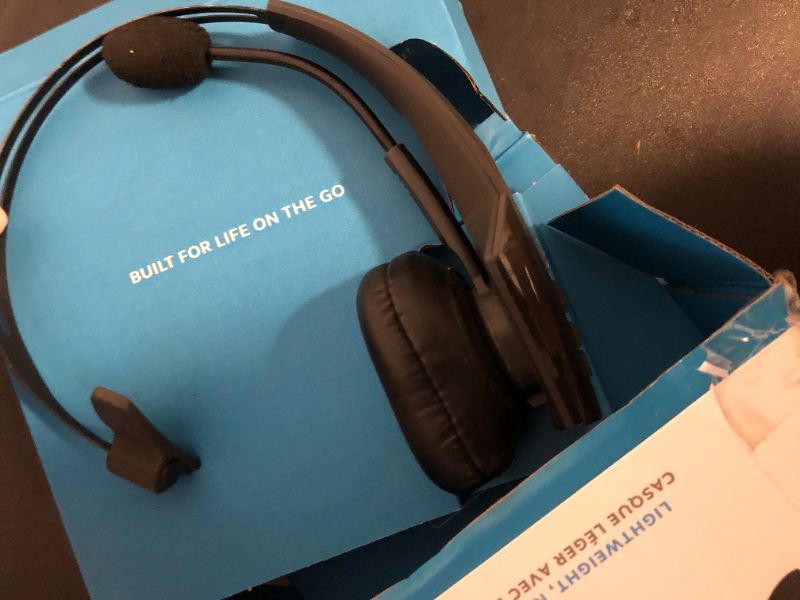 Photo 1 of BlueParrott B350-XT Mono Bluetooth Wireless Headphones 96% Noise Canceling Over Head Trucker Headset with Mic, Adjustable Lightweight Headband, IP54-Rated Protection, 24 hrs. Talk Time, Black