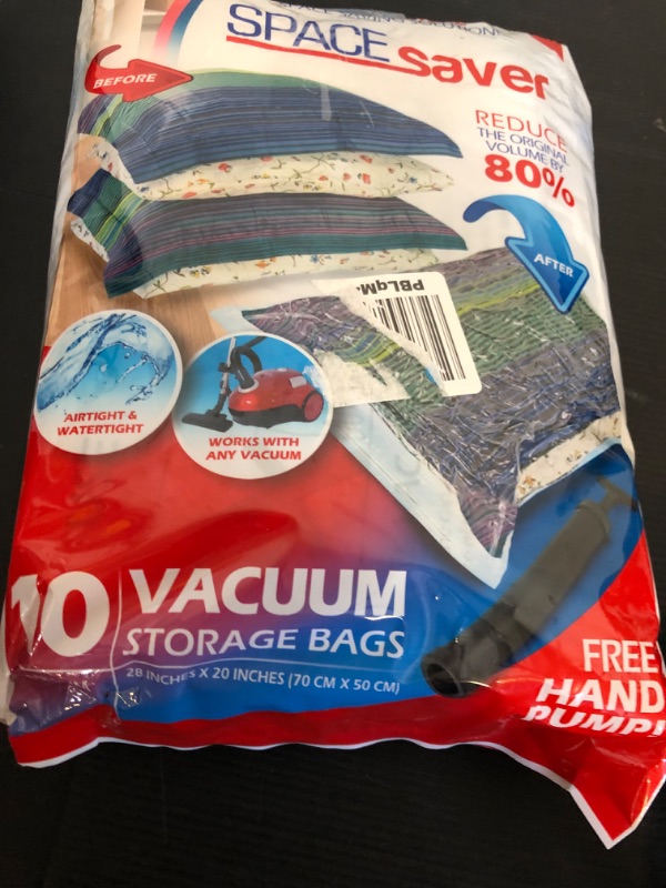 Photo 1 of 10 Pack Medium Vacuum Storage Bags for Comforters, Blankets & Clothes – Vacuum Sealed Compression Bags with Hand Pump – Space Saver Storage Bags for Bedding, Moving, Travel & Organization