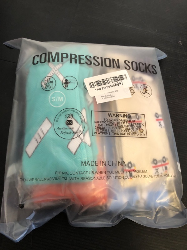 Photo 1 of Bluemaple 6 Pack Copper Compression Socks for Women and Men Circulation-Best Support for Medical, Running,Nursing,Athletic