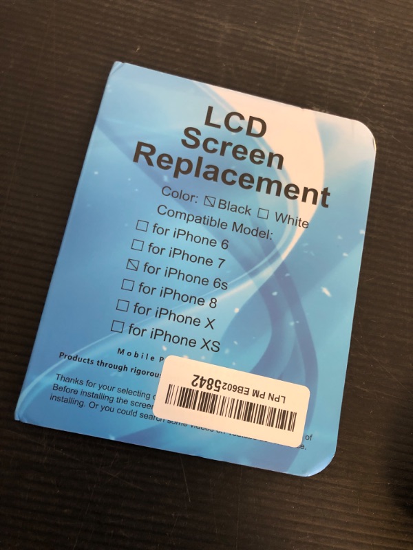 Photo 1 of Compatible with iPhone 6s Screen Replacement Black LCD Touch Digitizer Complete Display with Home Button Proximity Sensor Ear Speaker Front Camera and Free Repair Tool