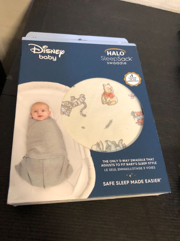 Photo 1 of HALO Disney Baby 100% Micro Fleece Sleepsack Swaddle, 3-Way Adjustable Wearable Blanket, TOG 1.5, Winnie Frolic, Small, 3-6 Months