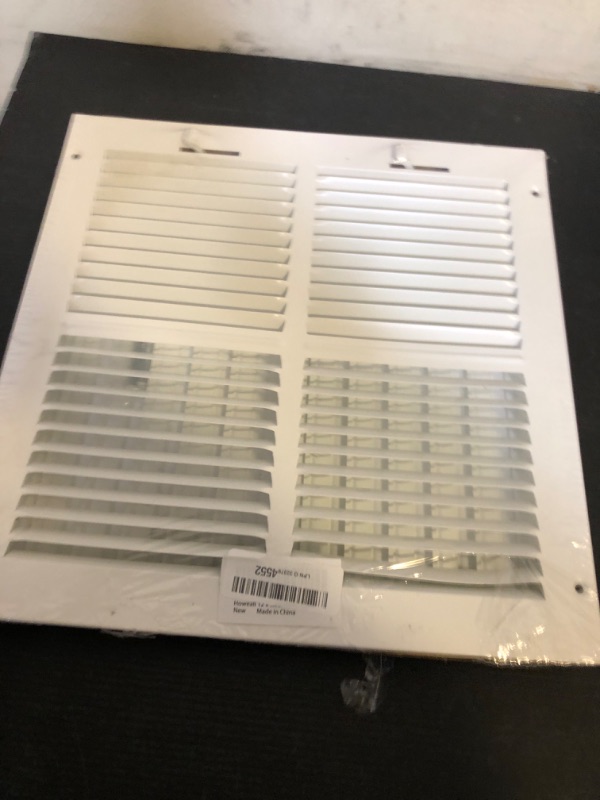 Photo 1 of 12 x 12 Inch [Duct Opening] Air Vent Covers for Wall or Ceiling - High Airflow 2 Way Steel Ventilation - Adjustable Wall/Ceiling Register, 13-3/4 Inch x 13-3/4 Inch [Overall Dimensions]