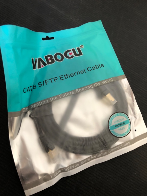 Photo 1 of Cat 8 Ethernet Cable, 1.5Ft 3Ft 6Ft 10Ft 15Ft 20Ft 30Ft 40Ft 50Ft 60Ft 100Ft Heavy Duty High Speed Internet Network Cable, Professional LAN Cable Shielded in Wall, Indoor&Outdoor
