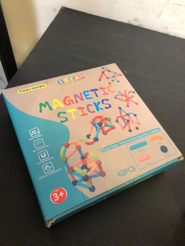 Photo 1 of COUOMOXA Magnetic Building Blocks for Kids: 3 4 5 6 7 8+ Years Old STEM Educational Learning Toys for Boys Girls - Age 3+ Montessori Indoor Preschool Game for Toddlers