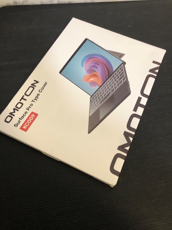 Photo 1 of OMOTON Bluetooth Keyboard Compatible with Microsoft Surface Pro 7/7+/6/5/4/3, Ultra-Slim Keyboard Type Cover with Touchpad, 7 Colors Backlit, Rechargeable and Wireless, Grey