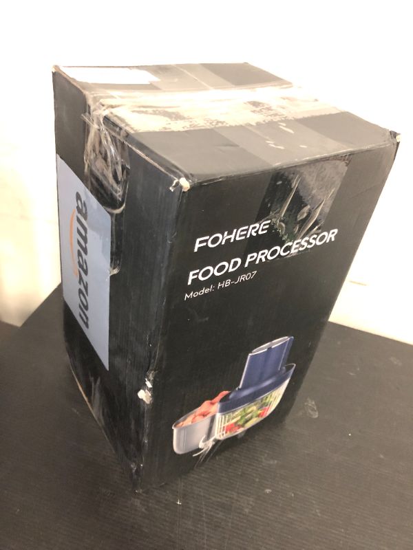 Photo 1 of FOHERE Food Processors, Electric Food Chopper with Meat Grinder & Vegetable Chopper with 2 Bowls (8 Cup+7 Cup), 2 Sets of Bi-Level Blades for Fruits/Meat/Nuts/Baby Food, Blue