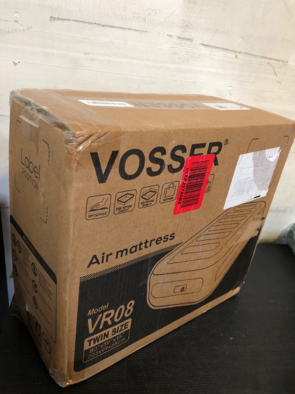 Photo 1 of VOSSER Twin Air Mattress with Built-in Pump,Fast & Easy Inflation/Deflation Inflatable Mattress, Foldable Blow Up Mattress with Storage Bag, Inflatable Bed for Home, Camping & Guests