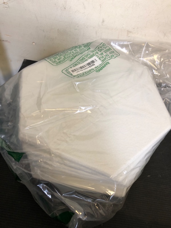 Photo 1 of Ekkogo Acoustic Panels - 12-Pack Soundproof Wall Panels, 12"X10.4"X0.4", High Density Sound Dampening - White Hexagon