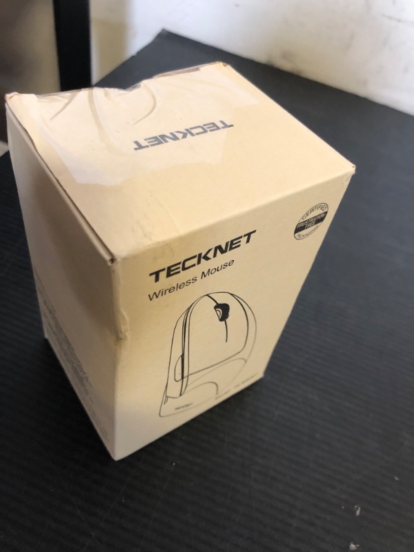 Photo 1 of TECKNET Ergonomic Mouse, Wireless Bluetooth Vertical Mouse, 4800 DPI Optical Tracking, 6 Adjustable DPI, Quiet Clicks, 2.4GHz with USB A Receiver, 6 Buttons, Wide Compatibility - Black