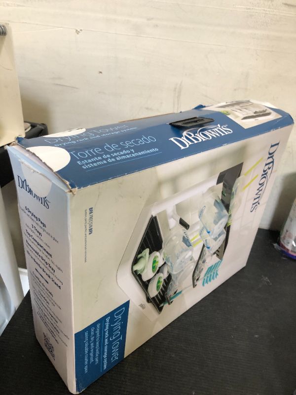 Photo 1 of Dr. Brown's Drying Tower, Space Saving Vertical Rack for Drying, Storing, and Organizing Baby Bottles and Feeding Essentials, BPA-Free
