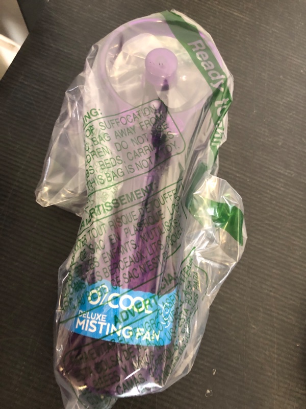 Photo 1 of O2COOL Deluxe Handheld Battery Powered Water Misting Fan (Purple)