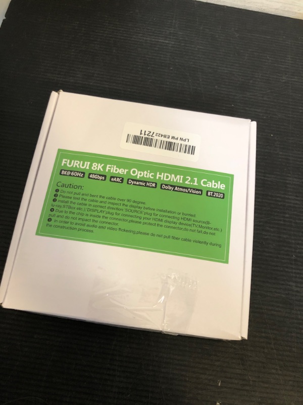 Photo 1 of FURUI 8K Fiber HDMI Cable 50ft, Fiber Optic HDMI 2.1 Cable 8K@60Hz,4K@120Hz 48Gbps, Dynamic HDR, eARC Compatible with RTX 3080/3090 Xbox Series X PS5 Denon AV Receiver LG Samsung Sony TV