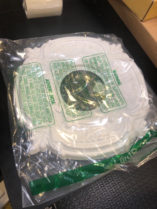 Photo 1 of Ekena Millwork CMP10AT Attica Thermoformed PVC Ceiling Medallion (Fits Canopies up to 4 1/8"), 10"OD x 3 1/2"ID x 3/4"P