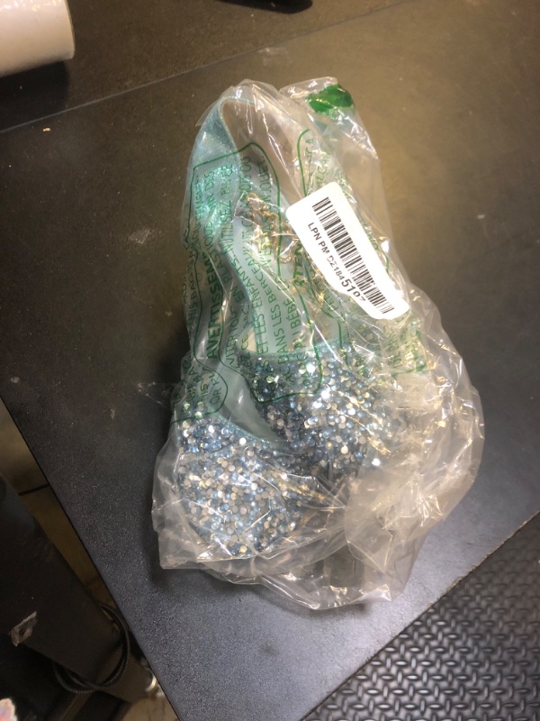 Photo 1 of ChuLian Little Kids Girls Dress Pumps Glitter Sequins Princess Low Heels Mary Jane Party Dance Shoes Rhinestone Sandals Blue 27