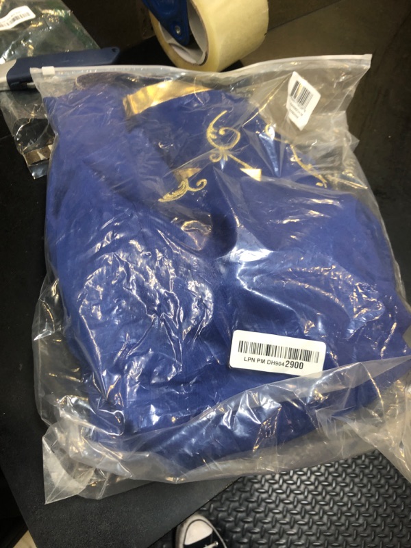 Photo 1 of Cacycasa Men's Fashion Palace Prince Gold Embroidered Jacket Court Uniform Costume (Blue, 3X-Large)
