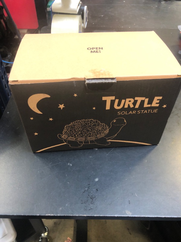 Photo 1 of Nacome Solar Garden Outdoor Statues Turtle with Succulent and 7 LED Lights - Lawn Decor Tortoise Statue for Patio, Balcony, Yard Ornament - Unique Housewarming Gifts