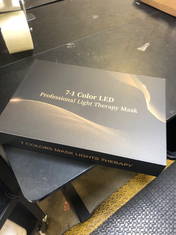 Photo 1 of Red Light Therapy for Face, 7 Colors LED Face Mask Light Therapy At Home, Led Face Mask Light Therapy, Black