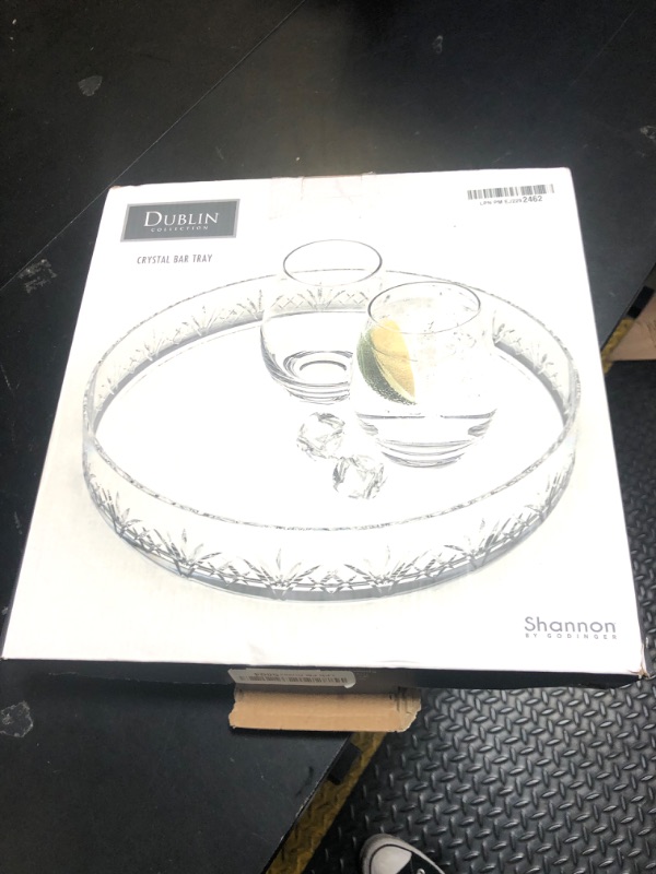 Photo 1 of 12" Clear Round Crystal Tray