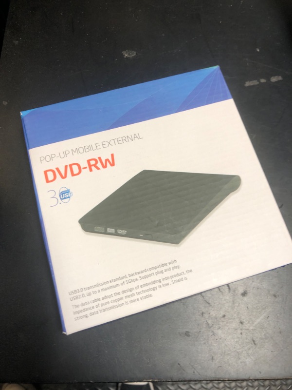 Photo 1 of External DVD Drive USB 3.0 Type-C CD Burner Portable CD +/-RW Drive DVD Player for ROM Rewriter Burner Compatible with Laptop Desktop PC Windows MacBook Linux Mac OS