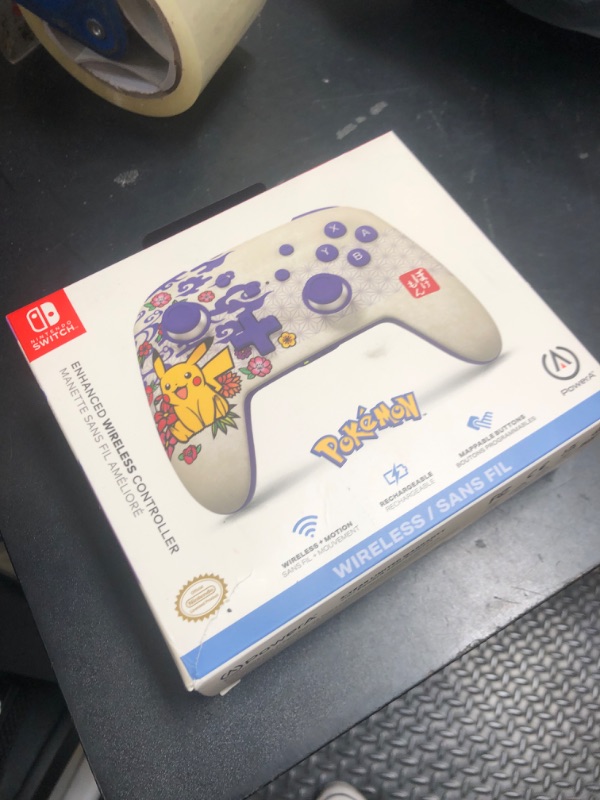 Photo 1 of PowerA Enhanced Wireless Gamepad for Nintendo Switch - Pokemon Blossom, Switch OLED & Lite Compatible, Bluetooth Controller