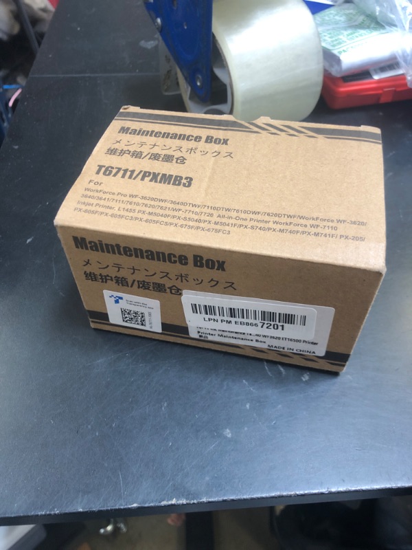 Photo 1 of HLPRINT T6711 Ink Maintenance Tank Box with chip Remanufactured for Workforce WF7710 WF7720 WF3620 WF3640 WF7110 WF7610 WF7620 Printer