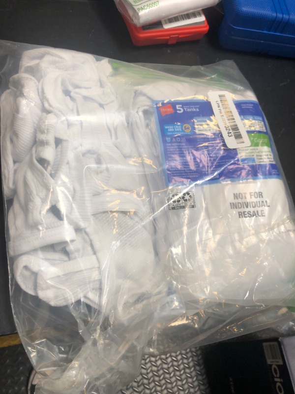 Photo 1 of Hanes Boys' Tank Undershirt, EcoSmart Cotton Shirt, Multiple Packs Available, White-10, Medium