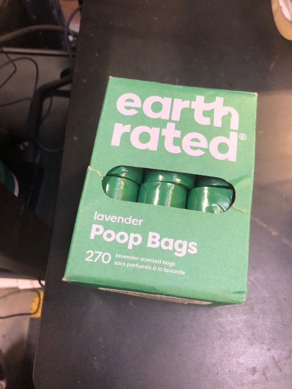 Photo 1 of Earth Rated Poop Bags for Dogs, Guaranteed Leak Proof and Extra Thick Waste Bag Refill Rolls, Lavender Scented, 270 Count