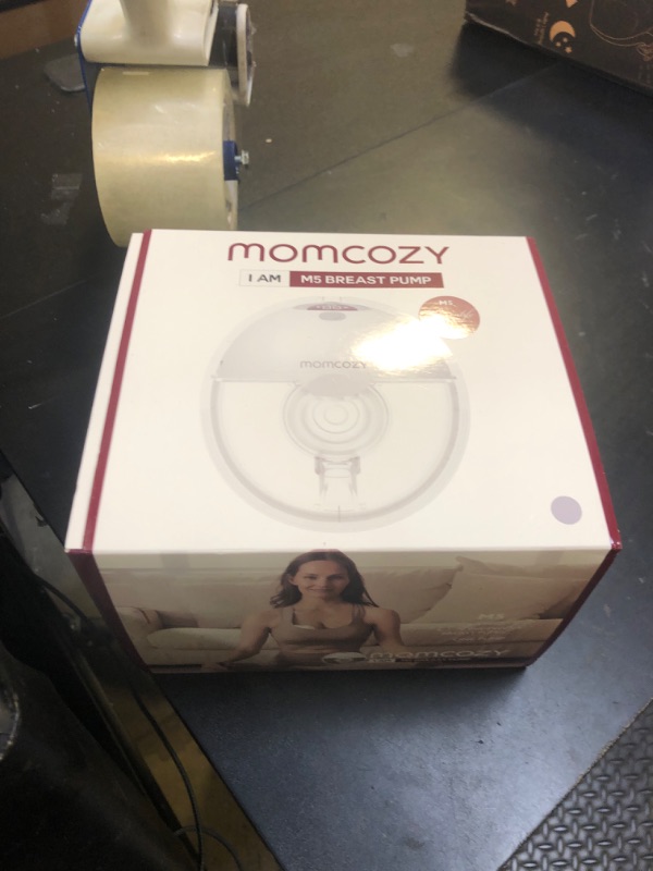 Photo 1 of Momcozy M5 Hands-Free Wearable Breast Pump, Double-Sealed Flange for Baby-Like Comfort, 3 Modes & 9 Suction Levels, Portable Electric Pump – 24mm, 1 Pack Lilac