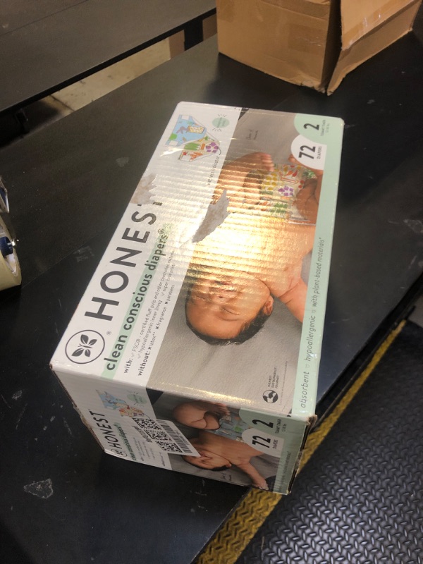 Photo 1 of The Honest Company Clean Conscious Diapers for Sensitive Skin | Hypoallergenic, Fragrance Free | Spring '25 Limited Edition Prints | Club Box, Size 2 (12-18 lbs), 72 Count