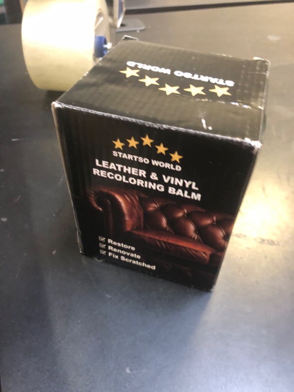 Photo 1 of STARTSO WORLD Leather Recoloring Balm - Repair Kit for White Furniture and Car Seats | Scratch Remover, Restores Faded Leather
