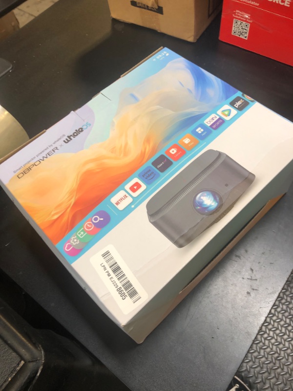 Photo 1 of [2025 Netflix-Official | 386+ Built-in Apps] DBPOWER E2 Smart Projector with WiFi and Bluetooth, Mini Projector 4K Support with Netflix, Youtube, Disney+, Hulu, Max, Crunchyroll w Portable Case