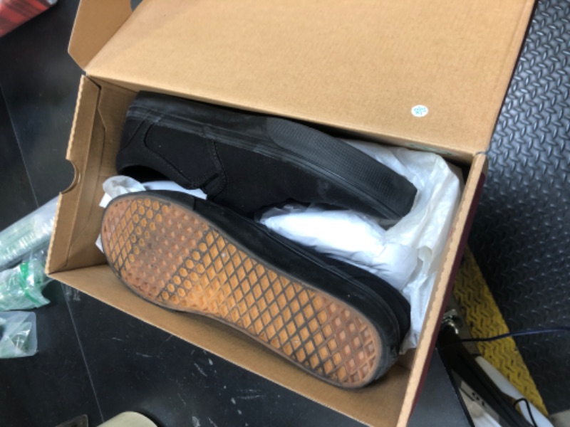 Photo 1 of Vans Men's Asher Slip-On Shoe | Comfortable Sneakers for Walking, Fashion & Everyday Wear, Black/Black, 10