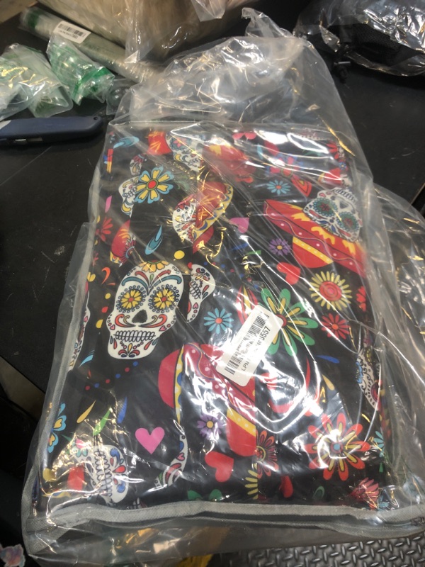 Photo 1 of Fashonal Day of The Dead Costume Adult Men Dia De Los Muertos Cinco De Mayo Outfit, Sugar Skull Blazer Pants Set with Tie, Sugar Skull Size XL