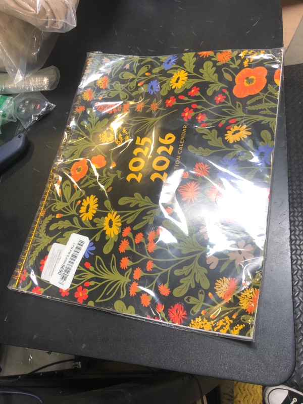 Photo 1 of 2025-2026 Calendar, Cabbrix Wall Calendar 2025, 12 Months Calendar Runs From July 2025 - June 2026, 15" x 12", Twin-Wire Binding, Hanging Hook, Floral Design