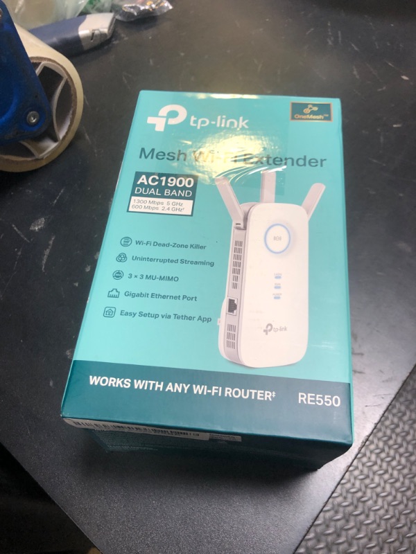 Photo 1 of TP-Link AC1900 WiFi Extender (RE550), Covers Up to 2800 Sq.ft and 35 Devices, 1900Mbps Dual Band Wireless Repeater, Internet Booster, Gigabit Ethernet Port