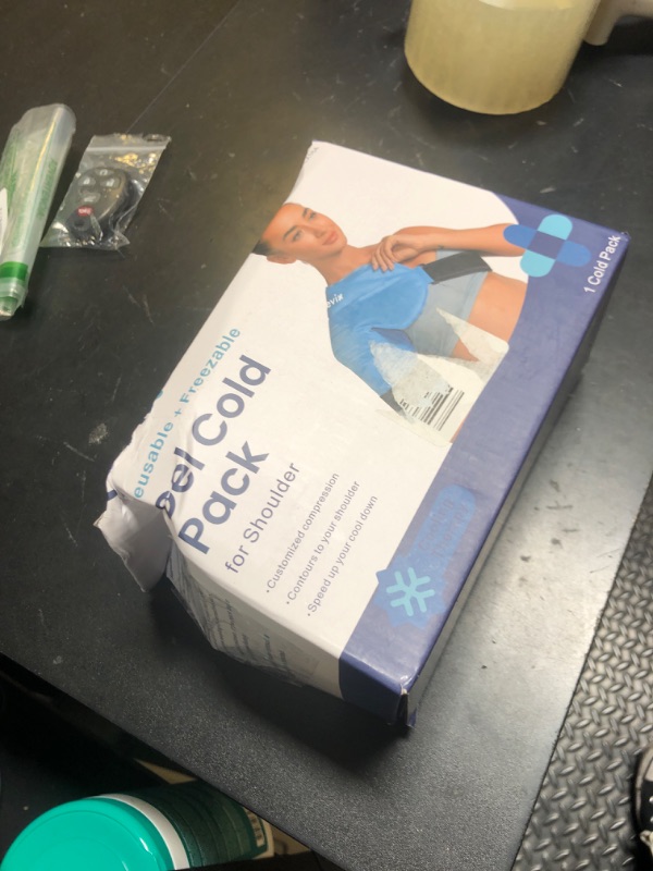 Photo 1 of REVIX Shoulder Ice Pack for Rotator Cuff Cold Therapy, Arm Gel Ice Pack for Injuries Reusable, Flexible Cold Compression Wrap for Post-Workout Recovery, Fatigue and Shoulder Discomfort, Blue