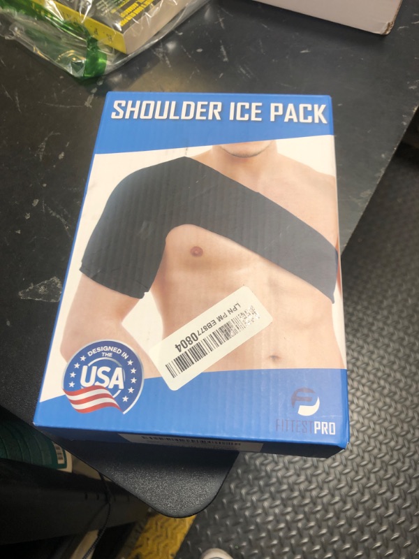 Photo 1 of Fittest Pro Shoulder Ice Pack Wrap, HSA or FSA Eligible, Reusable Cold Therapy Wrap for Tendonitis, Swelling, Rotator Cuff, and Recovery